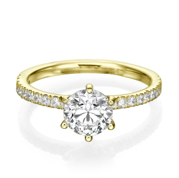 Helena Gold Verlobungsring  mit Labordiamanten in Wien