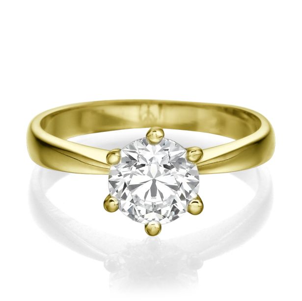 VENETIAN Gold Verlobungsring mit Labordiamanten