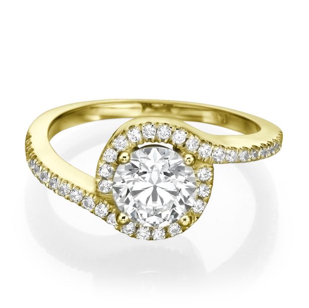 Caskade_Gold Verlobungsring mit Labordiamanten