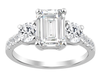 White Gold Ring with Lador Diamants Emerald in Neubaugasse 
