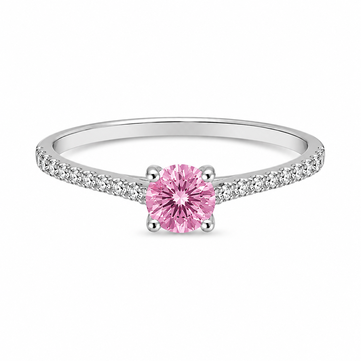 Farbiger Diamant-Verlobungsring WG Fancy Pink